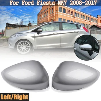 1 Par Levo/Desno Srebro Rearview Strani Ogledala, Zamenjava Pokrovčka Pokrovček Primeru Lupino za Ford Fiesta Mk7 2008 2009 2010 2011