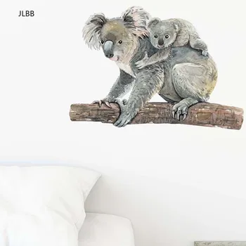 Srčkan koala uganka Stenske Nalepke doma dekoracijo sten dnevna soba dekor samolepilne tapete ustvarjalne živali nalepke