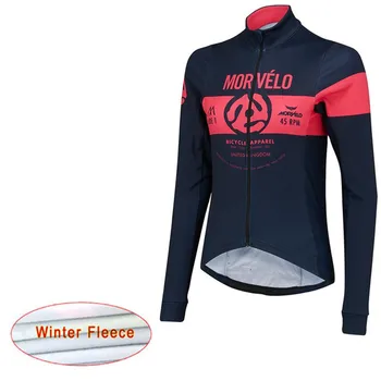 Morvelo 2020 Zimski Kolesarski Dres Ženske Toplotne Runo Dolg Rokav Kolesarska Oblačila Windproof MTB Kolo Jersey Suknjič Ciclismo