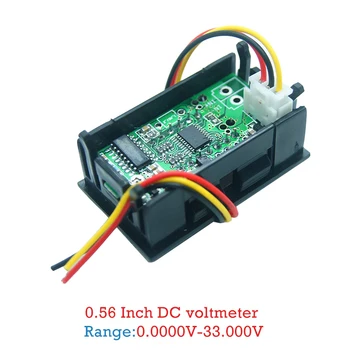 Digitalni 0.56 palčni LED Zaslon 5 Bitov DC 0-33.000 V Voltmeter Napetost Merilnika Tester