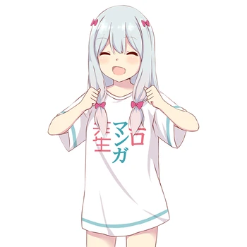 Vrhovi Anime T-shirt COSPLAY Izumi Sagiri Tees Poletje Kratek Sleeved majica s kratkimi rokavi Moški in Ženske Priložnostne Modni Barvni T-shirt