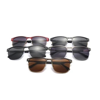 Vintage Kvadratnih sončna Očala Moških Kovinski Okvir TAC1.1 sončna Očala Retro Očala za na Prostem Poleti Oculos UV400 Odtenki 1901DF