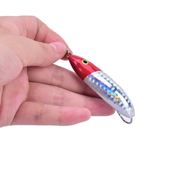 3D Ribje Oko Umetnega Swimbait Crankbait Osvetljen Barvni Ribolov Vab Anti-hitch Kljuko 7 CM Ščuka Trde Plastike Vabe