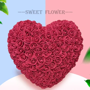 Padec Ladijskega prometa 25 cm Umetne Vrtnice Cvet Srca Steno Poročno Dekoracijo Rose Cvet Valentinovo Darilo Milo Pene Cvetje