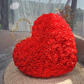 Padec Ladijskega prometa 25 cm Umetne Vrtnice Cvet Srca Steno Poročno Dekoracijo Rose Cvet Valentinovo Darilo Milo Pene Cvetje