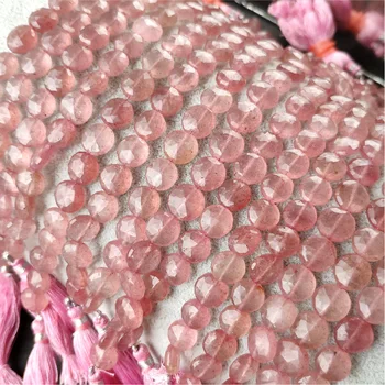 Svoboden kroglice rdeče jagode quartz kovanec gladko 7-9 mm AAA za 20 cm DIY nakit, izdelava FPPJ debelo narave gemstone