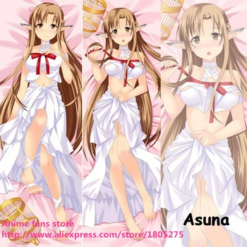 Lep Japonski Anime Prevleke Sword Art Online SAO Asuna Vzglavnik Pokrov okrasni Objemala Telo, Posteljnina
