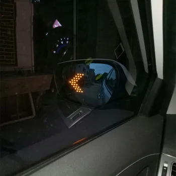 LED za ogrevanje Zadnji strani vključite opozorilne modre ukrivljenosti anti defogging bleščečih rearview mirror Za Hyundai Elantra 2012-2016