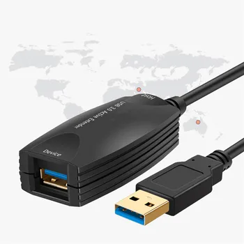 5M USB 3.0 Moški-Ženski Kabel Podaljšek Podaljšek Žice Podatkovni Kabel z Signal Booster za Univerzalno PC Telefonsko Tipkovnico