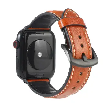 Usnjeni trak za Apple watch band 44 mm 40 mm 38 mm 42mm apple ura pas usnjeni zapestnica iWatch seires 5 4 SE 6 watchband