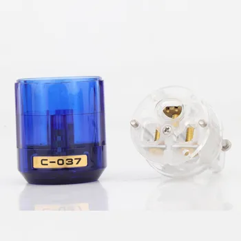 2pieces Hi-End C-037 Rodij prekrita IEC ženski Vtič NAPAJALNIKA za izmenični svečke za napajalni kabel