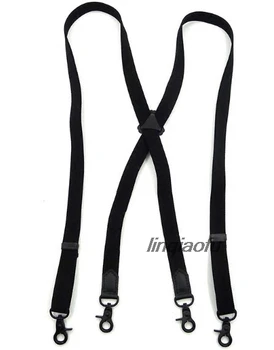 Črni trak hook-and-loop, elastične naramnice koreje moški in ženske črna štiri kavelj trak