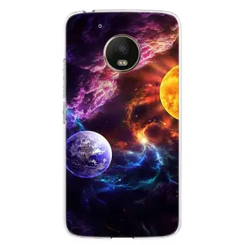 Barvit prostor za galaxy vesolje Silikonski Mehko Telefon Primeru Za Motorola Moto G8 G6 G7 G5S G4 G5 E6 E5 E4 Plus Igraj Power + En