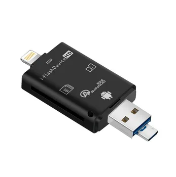 Card Reader USB, Micro USB, SD TF Adapter za Apple, Android Telefon, prenosnik Dodatki OTG Card Reader Smart Pomnilnik kartica SD Card Reader