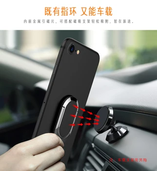 Primeru Prst Prstan Slim Kože Coque za Xiaomi Redmi Opomba 8T 8 Pro 8A S2 Y2 Pojdi K20 9 Pro Max 9, 9A 9C Avto Pokrov ležišča