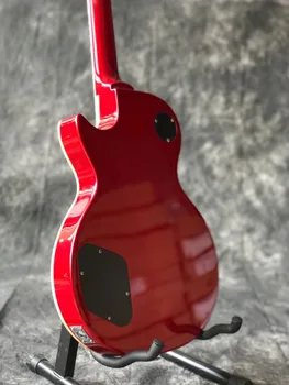 Novi Standard Električna Kitara.Vrhunska Rdeče barve Tiger Plamen Gitaar.Mahagoni telo guitarra.Resnično fotografije