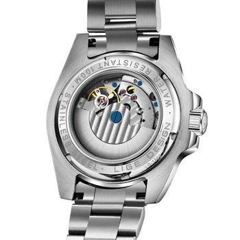 Reloj Hombre LIGE 2020 Nove Športne Moške Mehansko ročno uro iz Nerjavečega Jekla 100ATM Nepremočljiva Watch Vrh Luksuzne blagovne Znamke Moških Ure