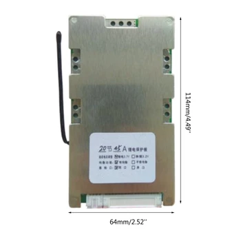 20 72V 45A Baterije Protection Board Li-ion Celice, Baterije BMS PCB Izenačevalnik Odbor