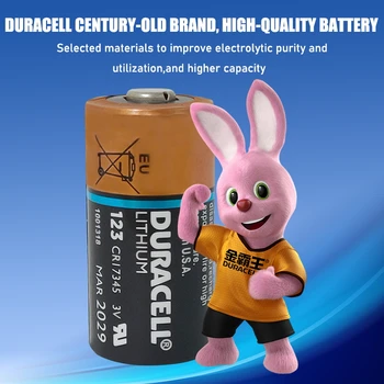 50PC Original Duracell CR123 CR123A CR17345 16340 1550mah 3V Litijeva baterija Za Fotoaparat Meter LED Svetilka Suho Primarne Baterije