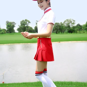 Golf Ženske Poletne majice+Krilo Oblačila Sklop Gospe Kratek Rokav Quick Dry Šport Nosijo Krila Nastavite Ženski Golf Oblačila AA60488