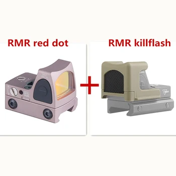Mini RMR Red Dot Sight Collimator Glock Reflex Sight in Ubiti Flash fit 20 mm Weaver Železniškega Za Airsoft, Lov s Puško 5-4-2+37-32