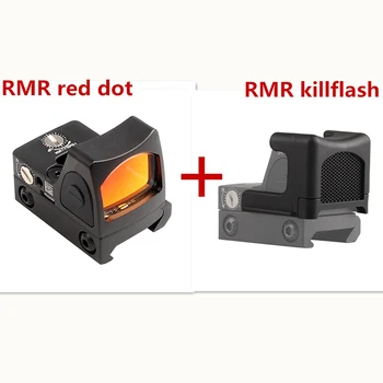 Mini RMR Red Dot Sight Collimator Glock Reflex Sight in Ubiti Flash fit 20 mm Weaver Železniškega Za Airsoft, Lov s Puško 5-4-2+37-32