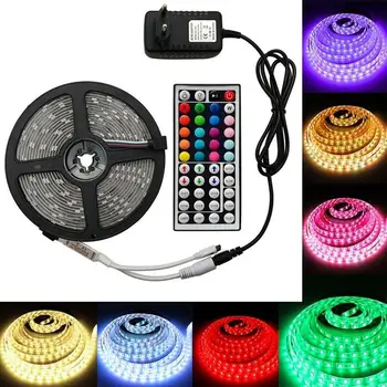 5m 3528 LED Trakovi, RGB Svetlobe Oddaljenih vodoodporna LED Barva Spreminja, Prilagodljiv Trak Svetlobe Stranka Bar Doma Dekor