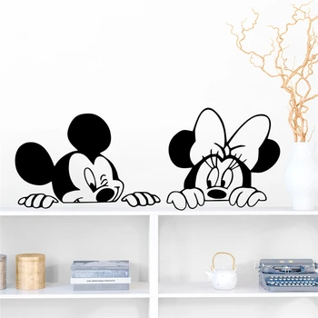 Disney Mickey Miške Minnie vinil Stenske Nalepke za Otroke Spalnica Pribor Dnevni Sobi Doma Dekor Avto DIY zidana