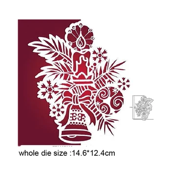 Božič Dekorativni meji rob cvetje bell Rezanje Kovin Matrice Matrica Scrapbooking DIY Album Žig Papir, Kartice Reliefi