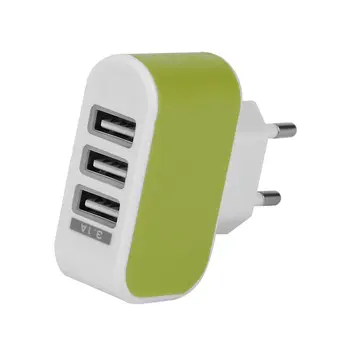 EU Plug LED 3.1 3-Trojna vrata USB Wall Adapter za Polnilnik Doma Potovalni NAPAJALNIK za Iphone, Samsung LG DC Vtičnice v Stikalni ONLENY