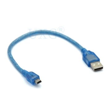 5m 16 ft USB 2.0 Tip A Moški Mini 5P Moški Mini 5P USB Kabel M/M, Dvojna Zaščita(Folija+Pleteni) Premium Kakovosti, Transparentno Modra