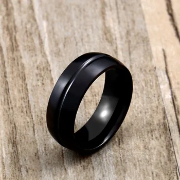 Jekla vojak dropshipping črne barve smart 316l iz nerjavečega jekla poročni prstani za moške, modni posla nakit