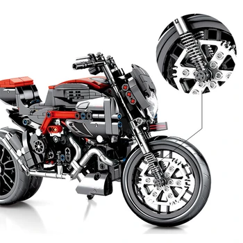Novega Ustvarjalca Tehnika Ducatied Motornih Off-road Motocikla ORV gradniki Kit Opeke Klasični Model Otroci Igrače za Otroke Darila