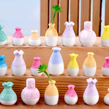 1pc Mini Vaza Cvet Steklenico figuric Lutke Miniaturne Figurice doma Vrt Lutke Dekoracijo DIY Opremo igrača darilo