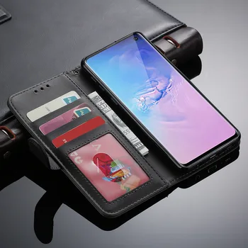 Usnjena Denarnica, Telefon, Ohišje za Samsung S20 Ultra FE 4G 5G Opomba 10 8 9 S10e S10 S8 S9 Plus S7 Rob Magnetni Zadrgo Flip Pokrov