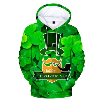 3 Do 14 Let Otroci Hoodies St. Patrick ' s Day 3D Tiskanih Hoodie Majica Fantje Dekleta priložnostne Risanka Jakno, Plašč, Otroci Oblačila
