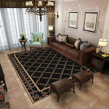 Eleganten, minimalističen, retro, Evropskem slogu, leaf-preplete spalnica, dnevna soba preprogo