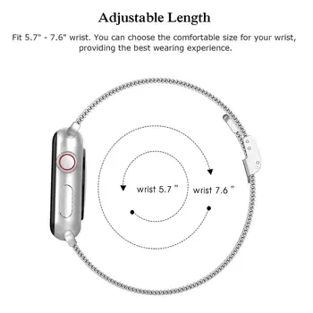 Silm Trak Za Apple Watch Band 44 MM 40 MM IWatch Band 42mm/38 mm Zapestnica iz Nerjavečega Jekla Za Apple Gledati Serije 6 SE 5 4 3 44 mm