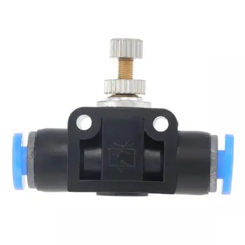 4 mm Black Nastavljiv Pnevmatske Komponente za Hitri Priključek Pretok Plina Strani Ventil s Plastično Stojalo za PU/Najlon Zraka v Cevi