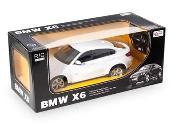 1:14 avto R/U BMW-ju X6, 45,5x21,5x19.5 cm, Bele barve, 27MHz Rastar 31400W