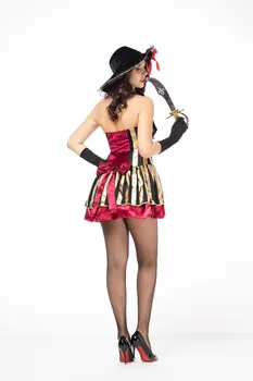 Halloween Kostumi za Ženske Kapitan Pirat Kostumi za Odrasle Žensko Modno Obleko