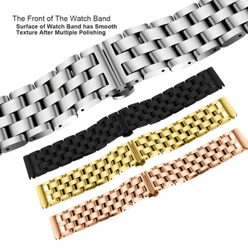 Iz nerjavečega Jekla Watch Band za Fosilnih 20 mm 22 mm Watchband Kovinski Trak za Hitro Sprostitev Pasu Zapestne Zanke Zapestnica Črna Srebrna + Orodje