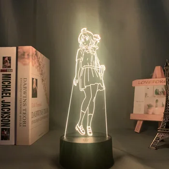 Vaše Ime Mitsuha Miyamizu Led Nočna Lučka Za Spalnica Dekor Nočna Darilo za Rojstni dan Anime 3d Lučka Mitsuha Miyamizu Vaše Ime