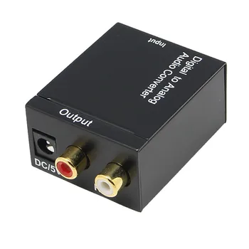 Optični Koaksialni Toslink Digitalno Analogni Avdio Pretvornik Adapter RCA L/R 3,5 mm Jun21 Strokovno Tovarniško Ceno Padec Ladijskega prometa