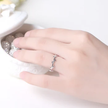 Podružnica srebrni prstan dolgo bague femme aneis anillo anel feminino joyas bijoux sl argent 925 obroči za ženske, nakit ringen set