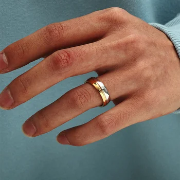 316L Titana iz Nerjavečega Jekla prst prstan Srebro 925 Za Moške in Ženske poroko zaročni prstan velikosti 17 18 19 20 21 mm debelo