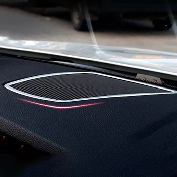 Iz nerjavečega Jekla, Avto armaturne plošče Stereo Zvočnik Okvir Dekorativni Pokrov Trim Za-BMW-je Serije 5 F10 F18 2011-17