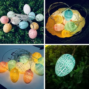 Velikonočna Jajca Niz Luči Baterijski pogon LED Velikonočna Jajca Obliko Niz Luči, Dekorativne Svetilke Za Velikonočni Dan Stranka Dekoracijo