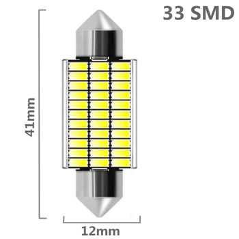 10pcs Festoon 31mm 36 mm 39 mm 41mm LED Žarnice C5W Super Svetla 4014 SMD Canbus Napak Auto Notranje zadeve Doom Lučka Avto Branje Svetlobe