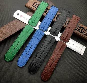 Mehko Modra, Rjava, Zelena, Črna 29*19 mm, s Silikonsko watchband watch band za Hublot trak za king power serije hub logotip na orodje
